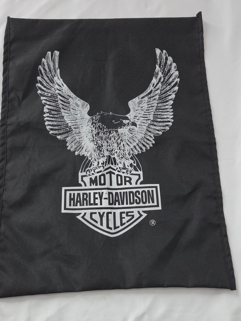 Harley-Davidson Black and White Eagle Shield Pillowcase Cover/Laundry Bag.